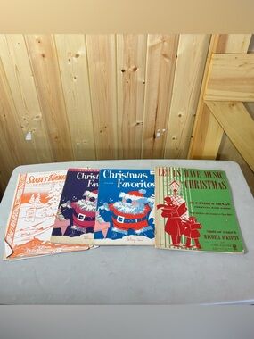 VTG Christmas Favorites Book Piano Sheet Music Songbook  LOT  Shattinger Hansen